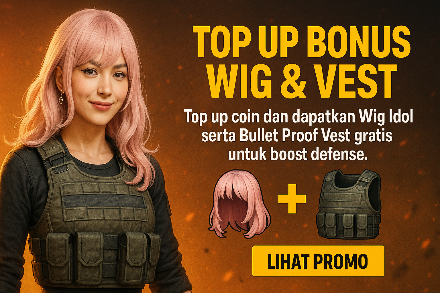 Promo Top Up Wig & Vest